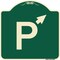 Signmission PWith Up Arrow Pointing Right Heavy-Gauge Aluminum Architectural Sign, 18" x 18", G-1818-23509 A-DES-G-1818-23509 - alternate 1